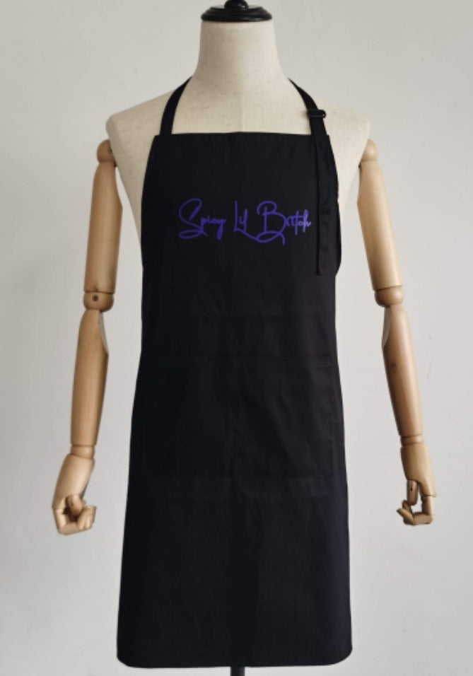 Spicy Lil Biitch Black Apron with Purple Letters #for you